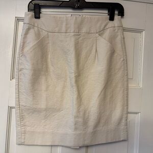 J. Crew Cream Mini Pencil Skirt for Casual Wear